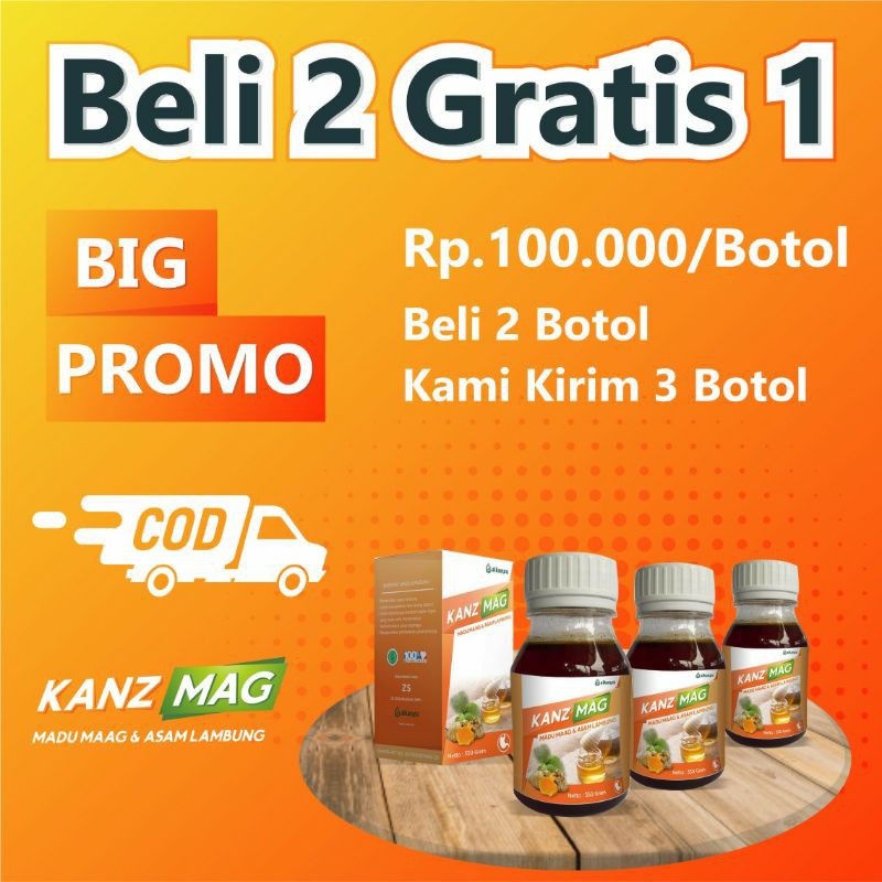 

PROMO Pembelian 2 Madu KanzMag Gratis 1 II Obat Asam Lambung & Maag Terbukti Ampuh