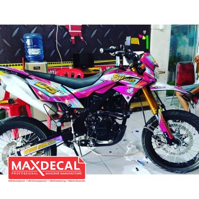 Decal Stiker Dtraker KLX BF FULL CHROME hologram Desain custom