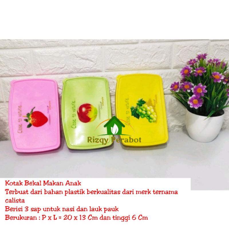 Tepak Makan Anak / Tepak Bekal Nasi Plastik Tebal