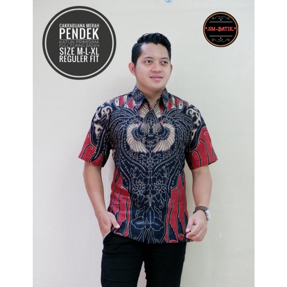 BATIK PRIA TERBARU S M L XL XXL BAJU kemeja batik pria lengan PENDEK PREMIUM BSO OFFICIAL SM BATIK