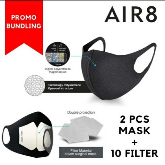 Promo Masker scuba 2 + mask filter 10 air8