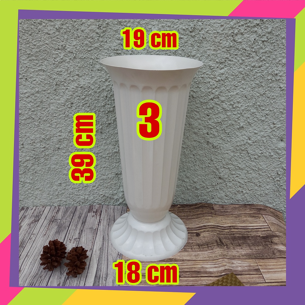 1437NO3D1 / Pot bunga plastik tropy piala No.3 / Vas bunga plastik shabby chic gaya Nordic