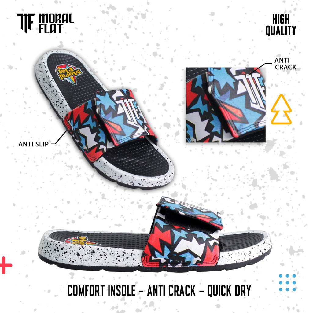 Sandal Slop Galaxy-Velcro-Artwork Canvas Series-Full Color-Moral Flat-5