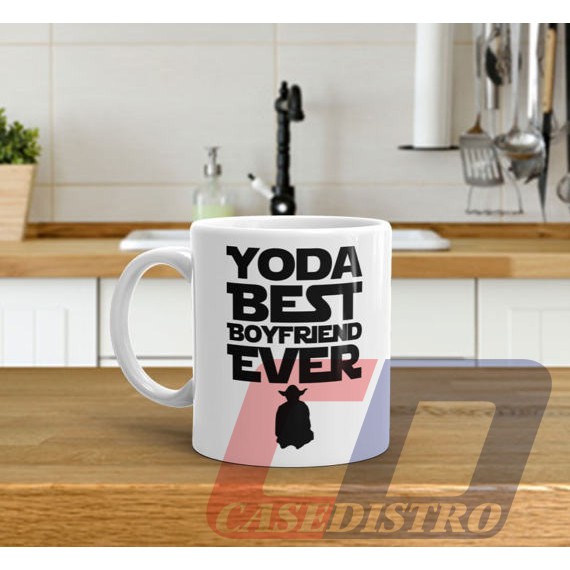 Gelas Mug Cantik Unik Desain Yoda Best Boyfriend Ever Mug gift mug