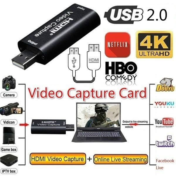 Hdmi vidio capture card usb 2.0 4k hdmi record vidio