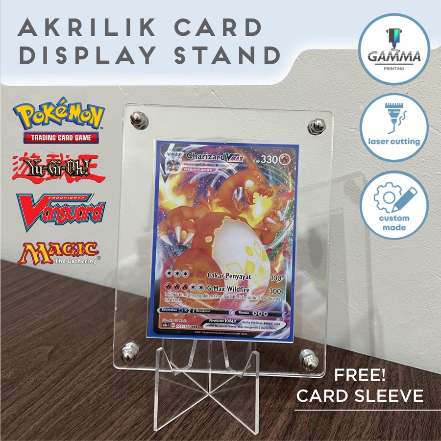 Pokemon MTG Vanguard Yugioh Card Acrylic Display Frame Stand Kartu