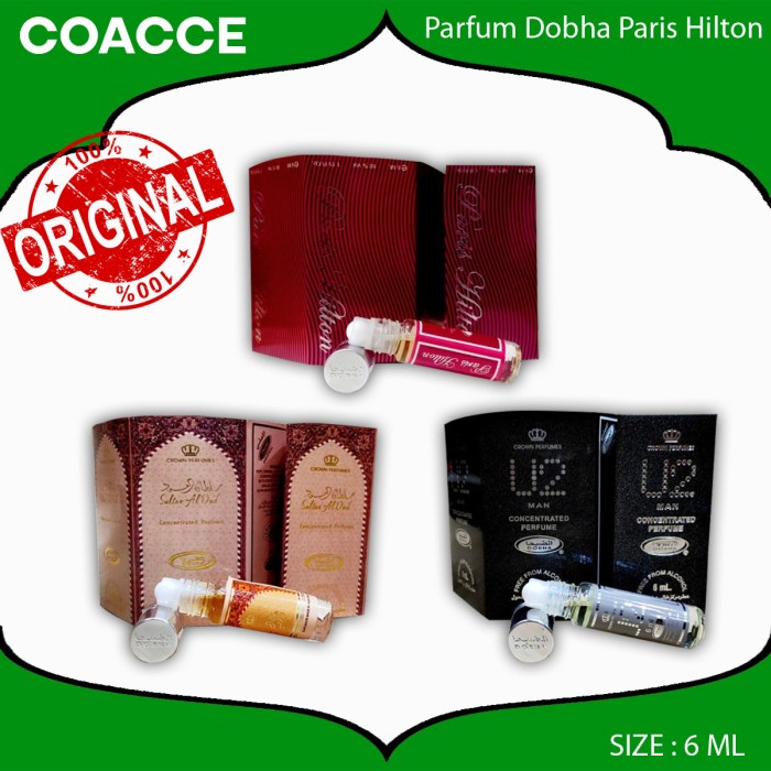 MINYAK WANGI NON ALKOHOL DOBHA 6ML SULTAN OUD I MINIMAL 6 PC