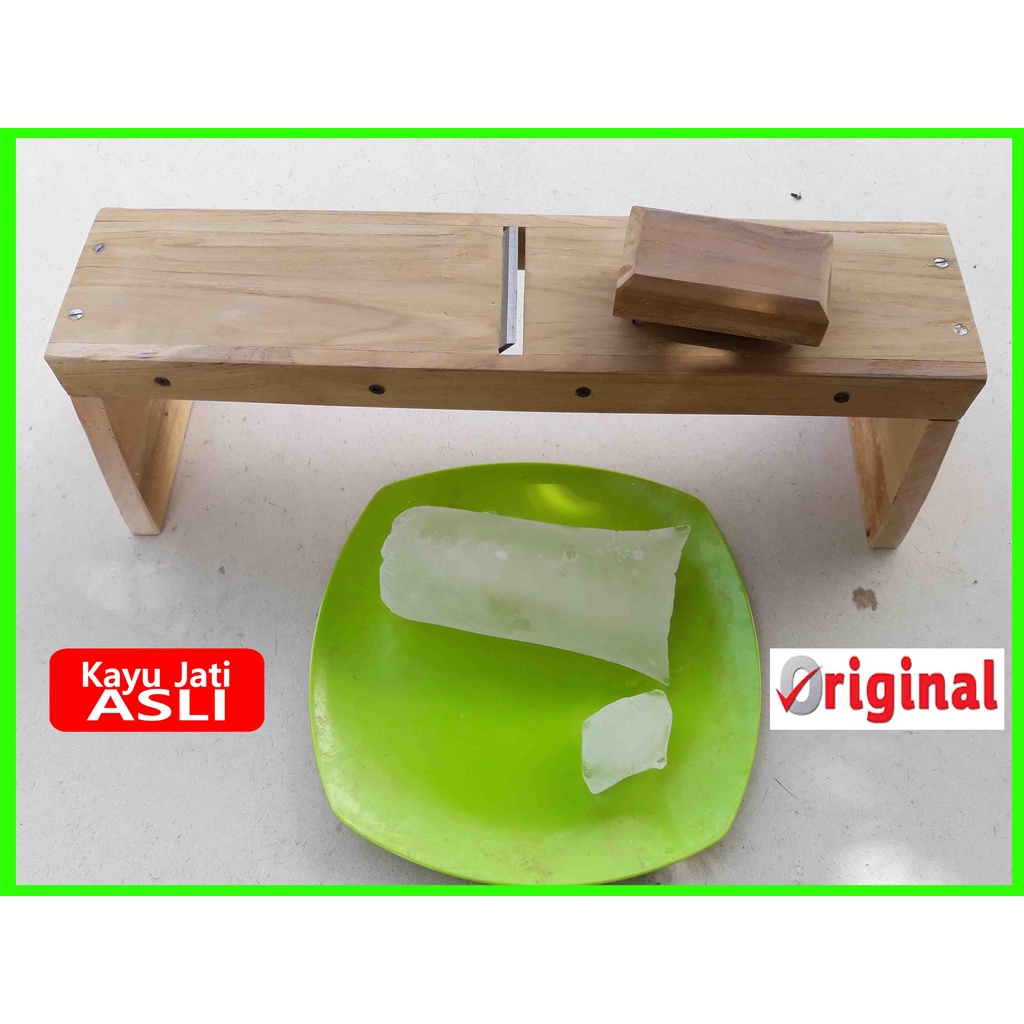 ALAT SERUT / SERUTAN / PENYERUT / PARUTAN ES BATU MANUAL DARI KAYU JATI ASLI