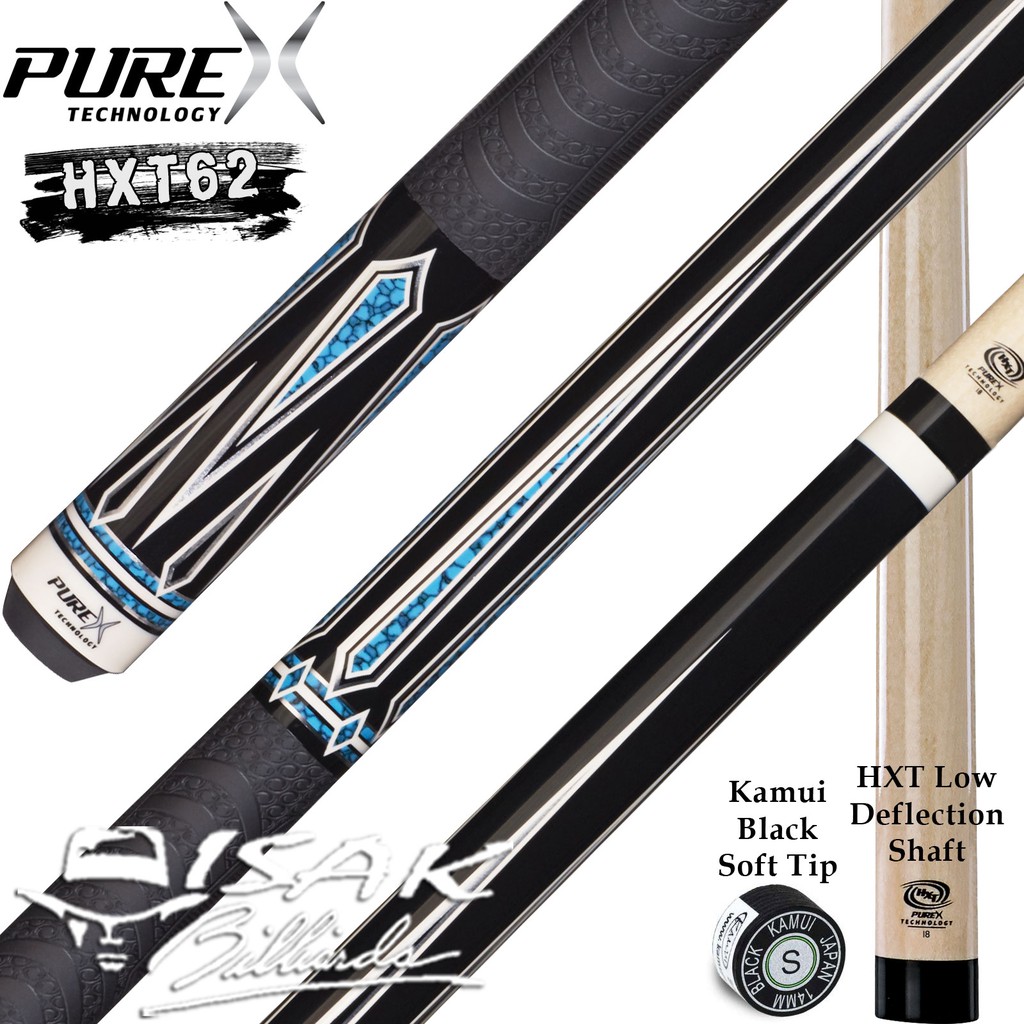 PureX HXT62 Cue - HXT Low Deflection Shaft Billiard Stick Players Pure X