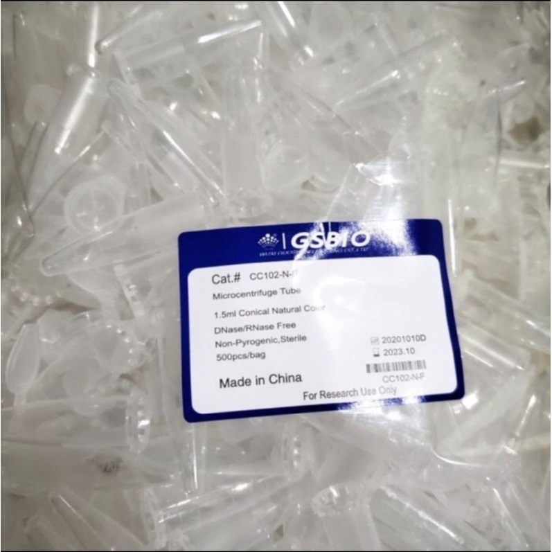 Microcenteifuge Tube GSBIO 1.5ml  2ml Microtube STERILE isi 500pcs - 1.5