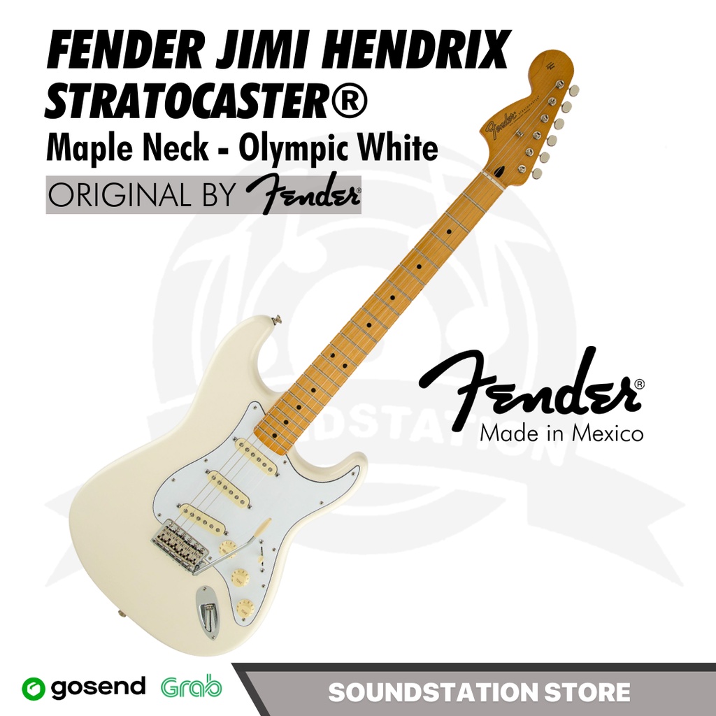 FENDER JIMI HENDRIX SIGNATURE STRATOCASTER MAPLE FB OLYMPIC WHITE