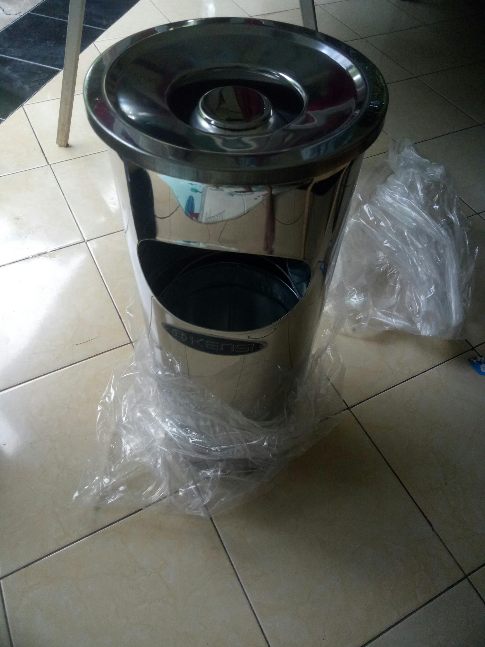 Kensi 503b Standing Dustbin / Ashtray / Tong Sampah /asbak Pakai Dus