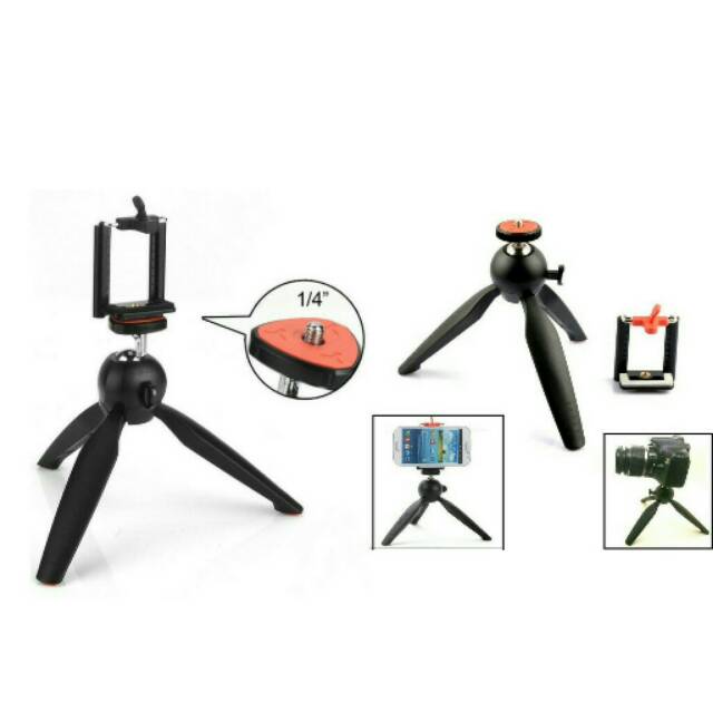 TRIPOD YUNTENG YT 228 BLACK / TRIPOD MINI YUNTENG / TRIPOD CAMERA PHONE