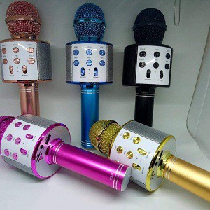 Mic Ws 858 Microphone Bloetooth Wster WS858 Mic Karaoke Wireless KTV