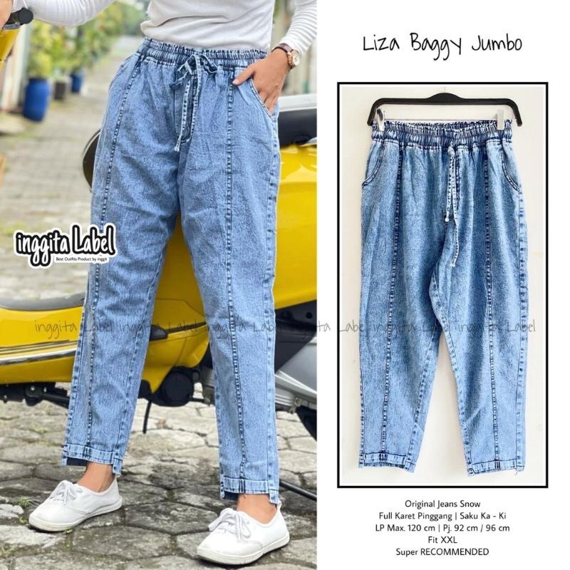 Liza Baggy CELANA WANITA JEANS KOREA STYLE