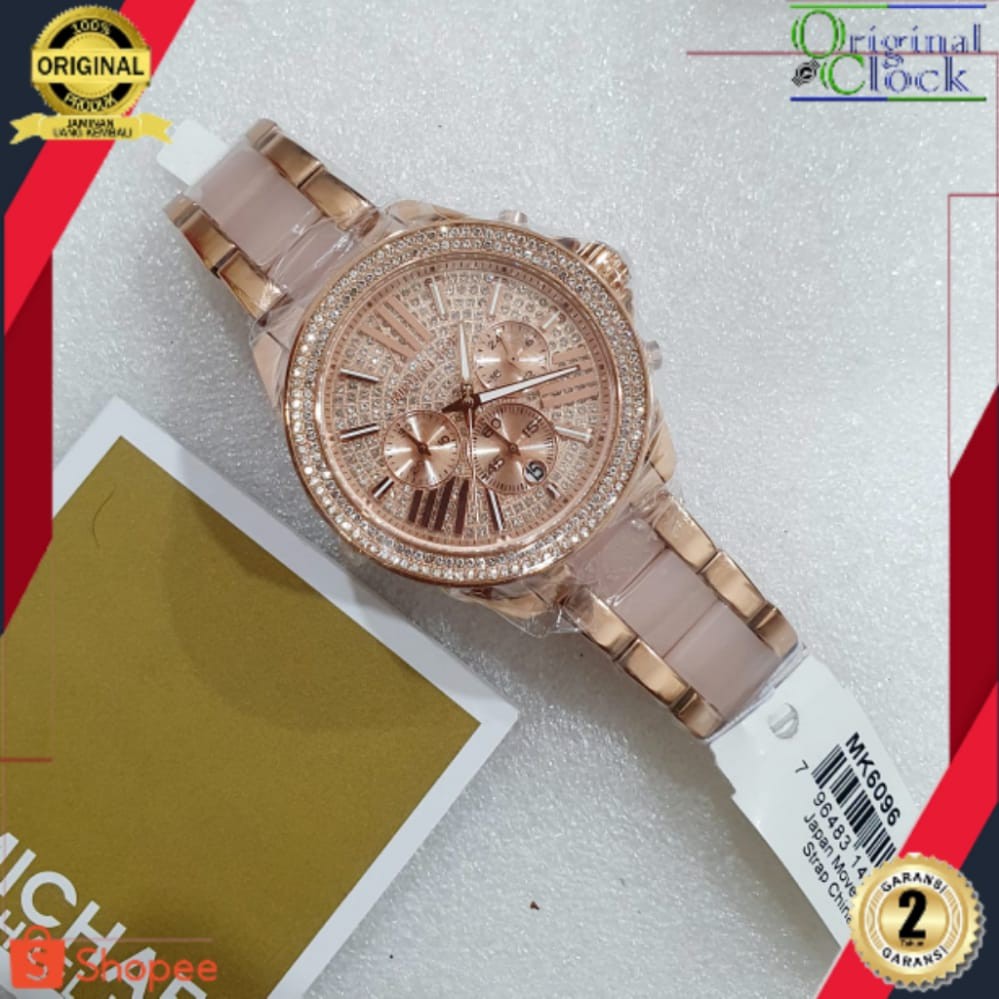 JAM TANGAN PRIA WANITA | RANTAI | KULIT | KARET | MURAH | WANITA MICHAEL KORS MK 6096 STRAP STAINLES
