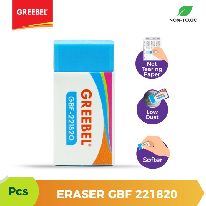 Penghapus Greebel Eraser Colorful GBF221820 - Warna