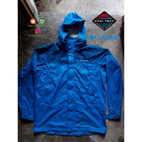 jaket outdoor columbia omni tech waterproof jacket gunung XXL second original anti air jumbo