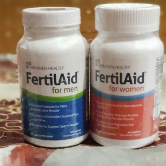 Suplemen untuk Sperma + Penyubur Wanita: FertilAid for Men + FertilAid for Women