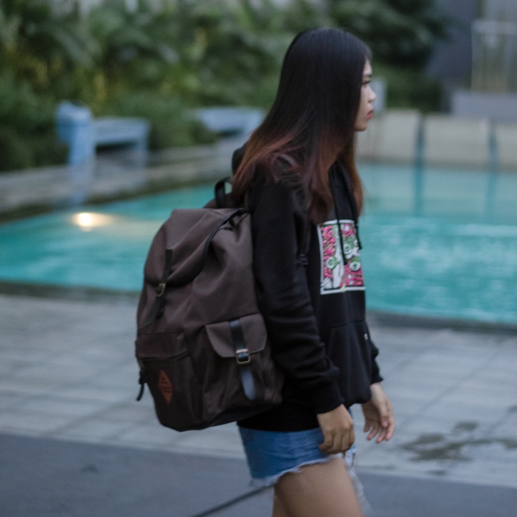 HOLIDAY BROWN |Urban Factor x FORIND| Tas Ransel Punggung Ori Bag Pria Wanita Backpack Baru Besar