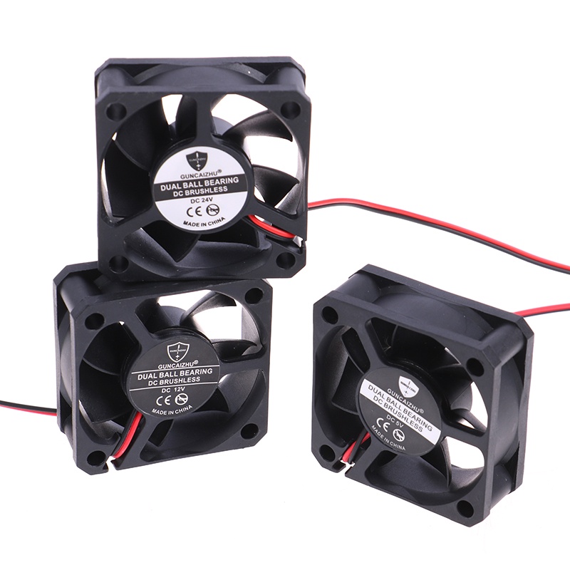 {LUCKID}5020 5V/12V/24V 50*50*20 mm 2wire 2-Pin Server Inverter Cooling Fan