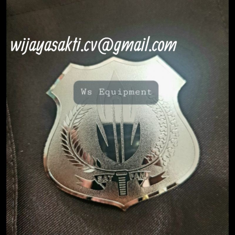 Lencana / Satpam / Silver / Nikel /Model / Terbaru