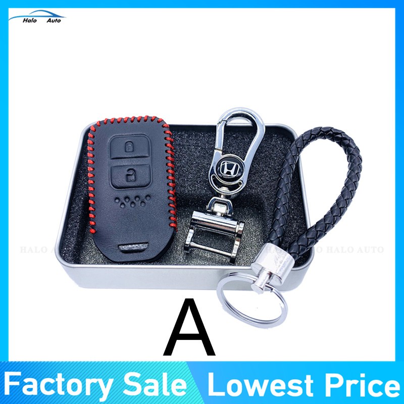 [COD] Genuine Leather Key Cover For Honda City HRV BRV JAZZ CRV ACCORD CIVIC