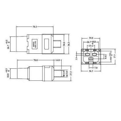 CONNECTOR C19 FEMALE 3 PIN