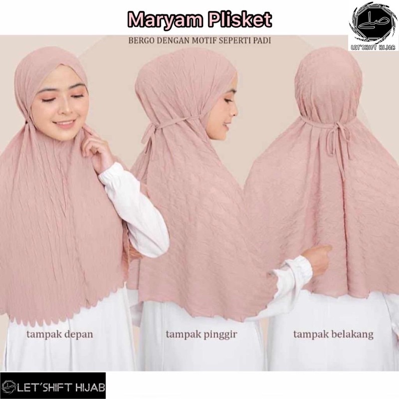 BERGO MARYAM PET PLISKET PADI/ BERGO MARYAM PLISKET/PLISKET PADI PED DAN POLOS