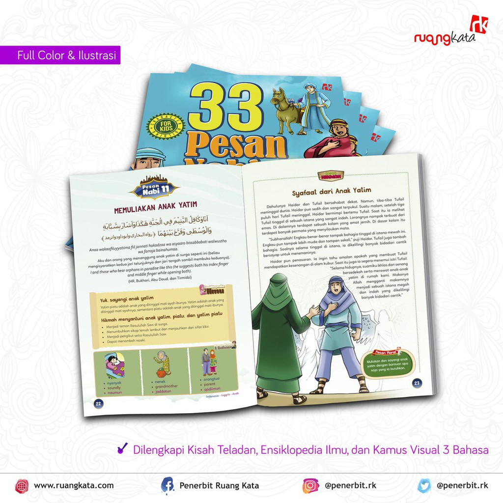 33 PESAN NABI UNTUK ANAK MUSLIM *Ruang Kata* / Buku Cerita Anak / Buku Original