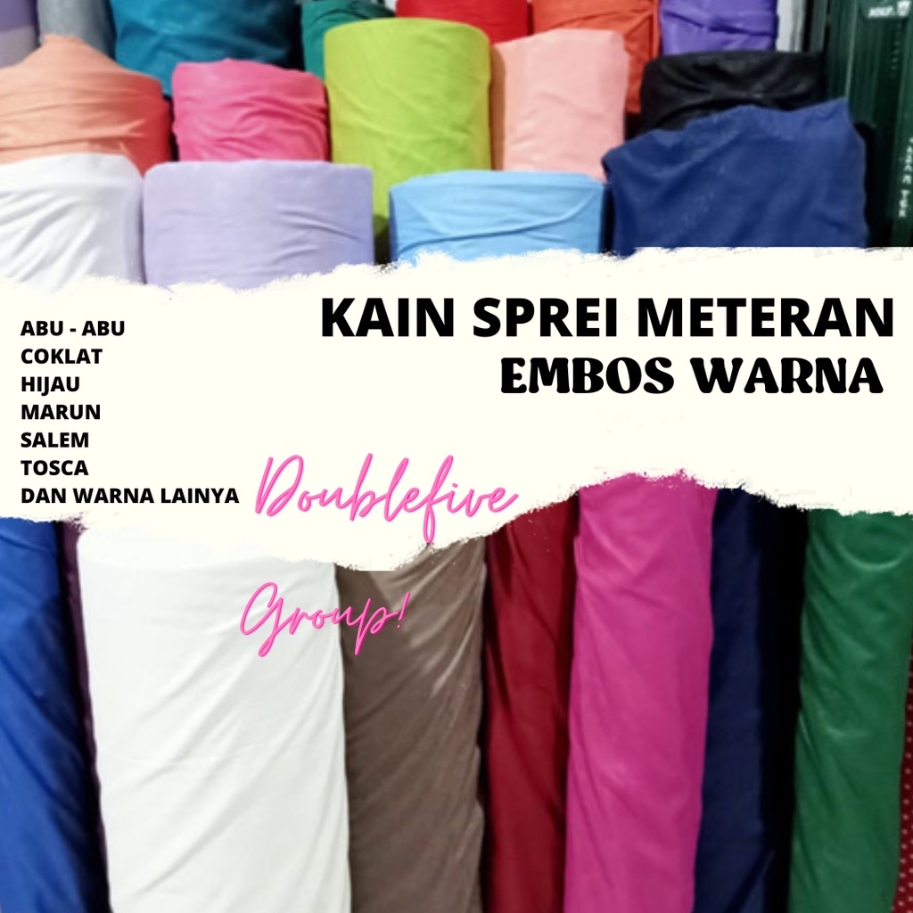 KAIN SEPRAI MURAH/kain sprei tidak luntur/kain sprei meteran (1 meter x lebar kain 2,4 meter)