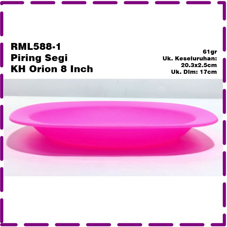 RML588-1 Piring Segi KH Orion 8 Inch