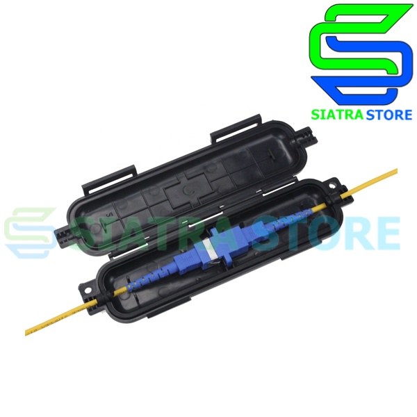 Fiber Optic Protection BOX SC Adapter |Waterproof Protective Box Black