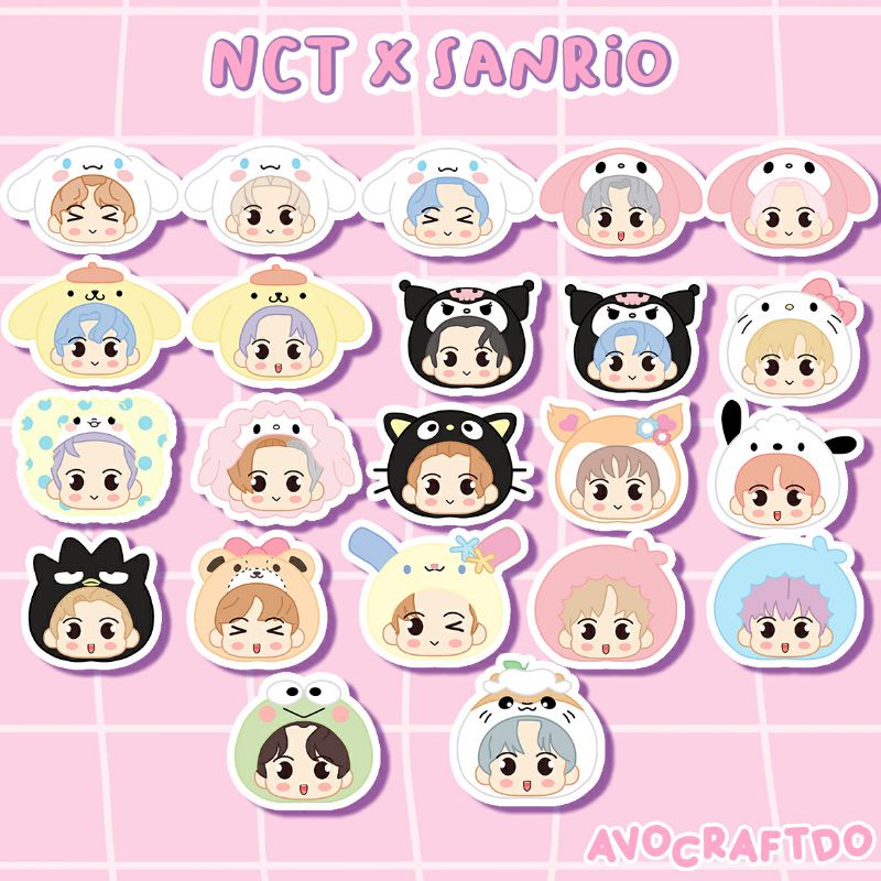 

[ AVOCRAFTDO ] Unofficial Sticker Kpop NCT x Sanrio Die Cut