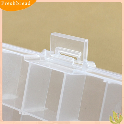 【Fresh】❀10 Compartment Adjustable Transparent Plastic Jewelry Bead Storage Box Organizer