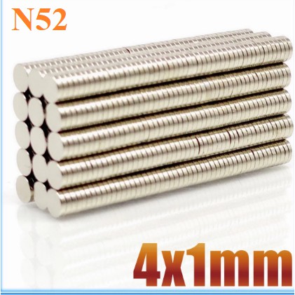 Magnet Neodymium Bulat Koin putih 4x1mm 4x1 mm 4 x 1 neodimium N52 Strong kuat