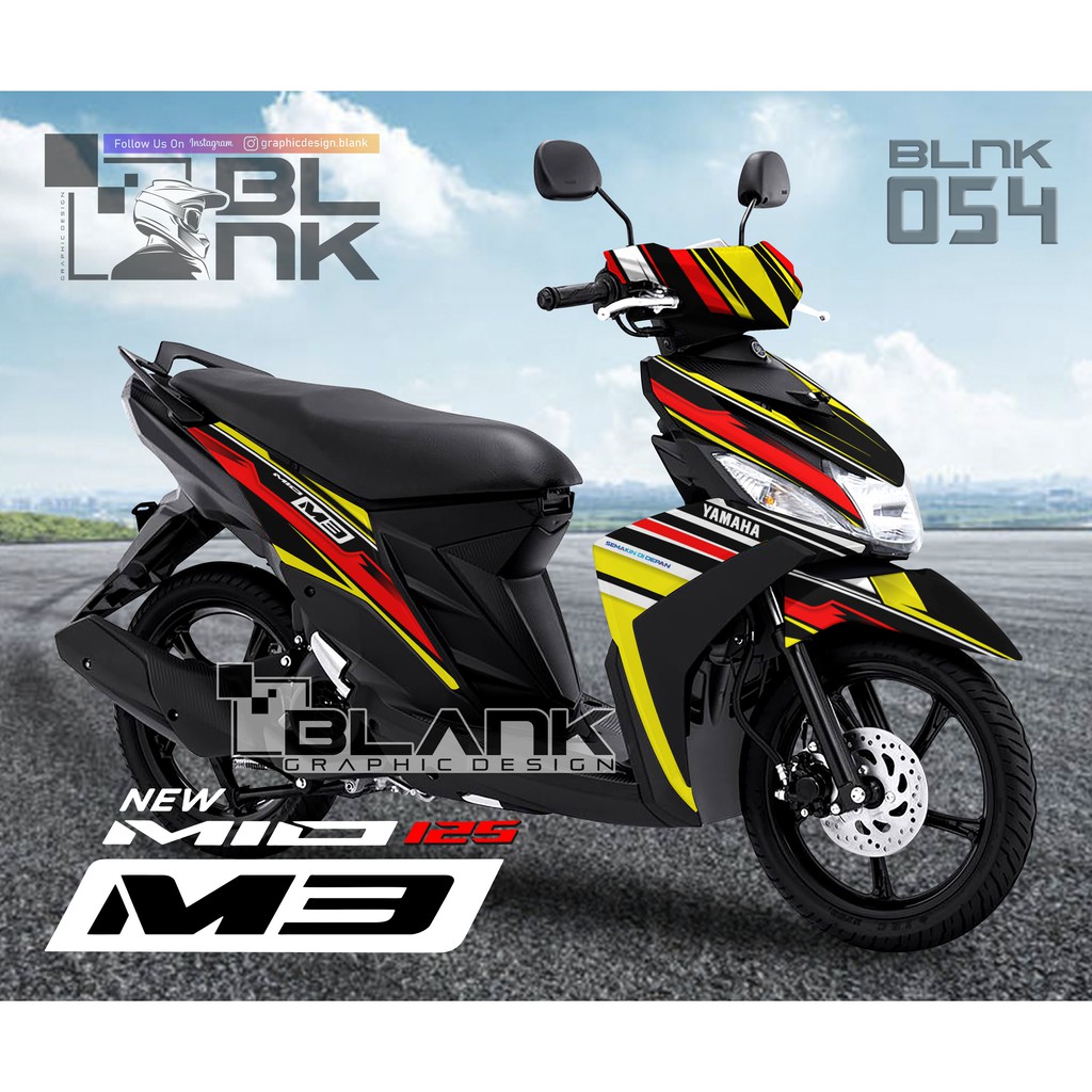 Jual Sticker Motor Mio M3 BLNK 054 Road Race Indonesia Shopee Indonesia