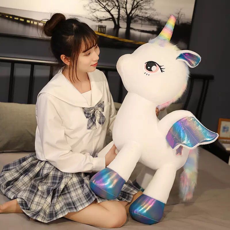 Rainbow Unicorn Plush Toys Soft Cute Stuffed Dolls Kids Girls Accompany Gift