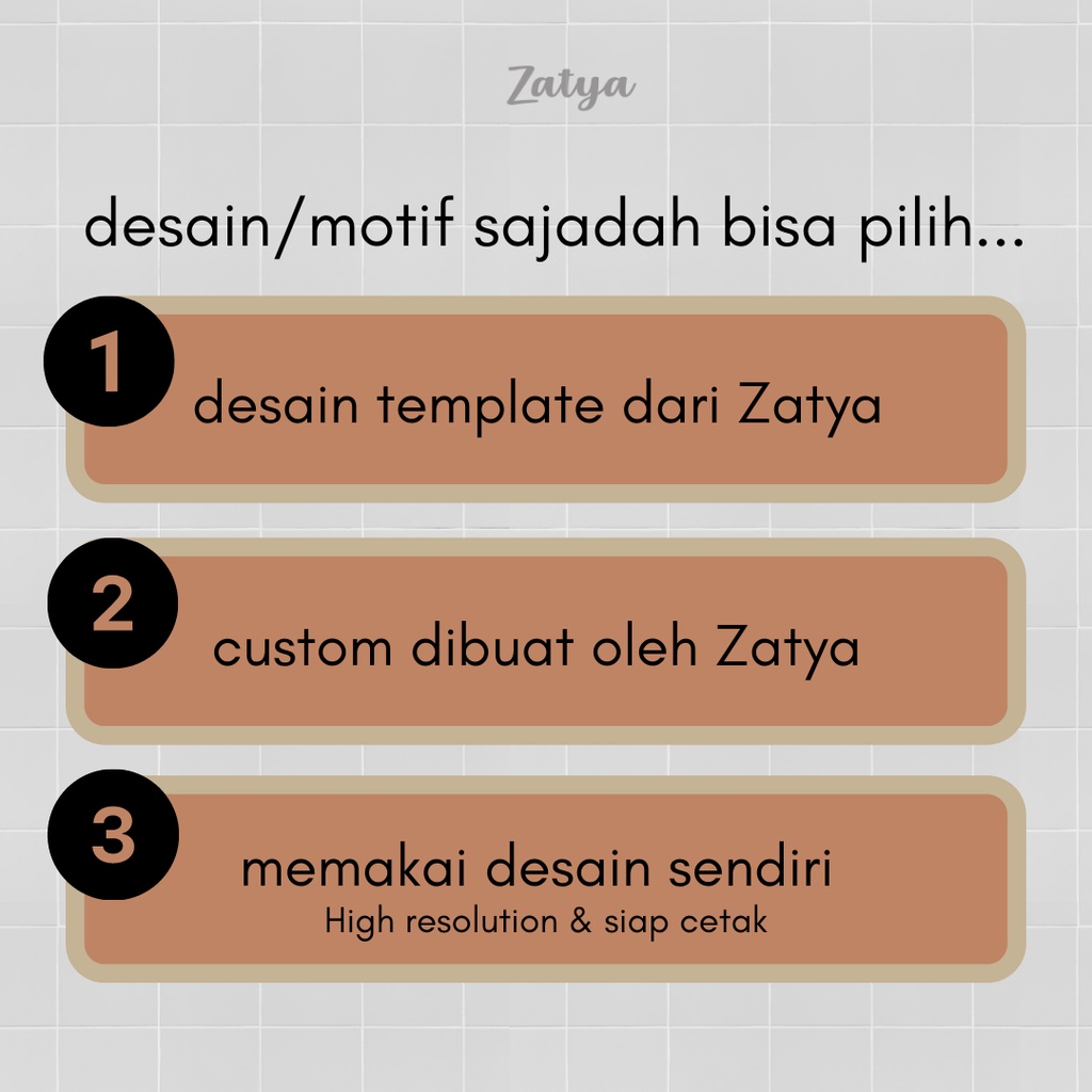 PO 5 pcs Sajadah Mini Custom Nama - Travel Friendly by Zatya