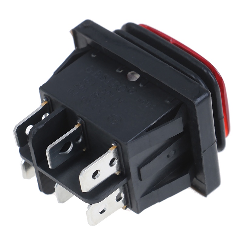 1pc Saklar Rocker Toggle 12V LED 30A / 50V 6Pin Anti Air