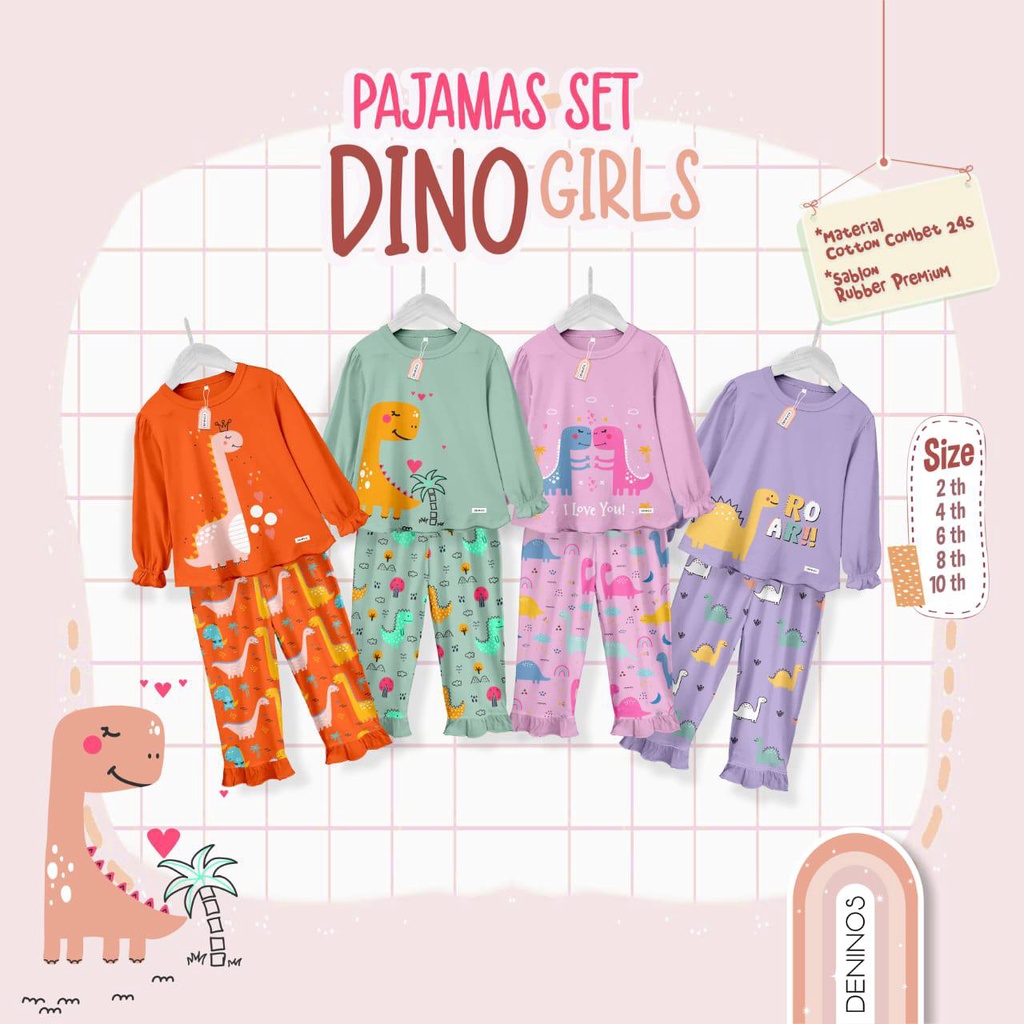 Set Double Ruffle  Dino series Deninos