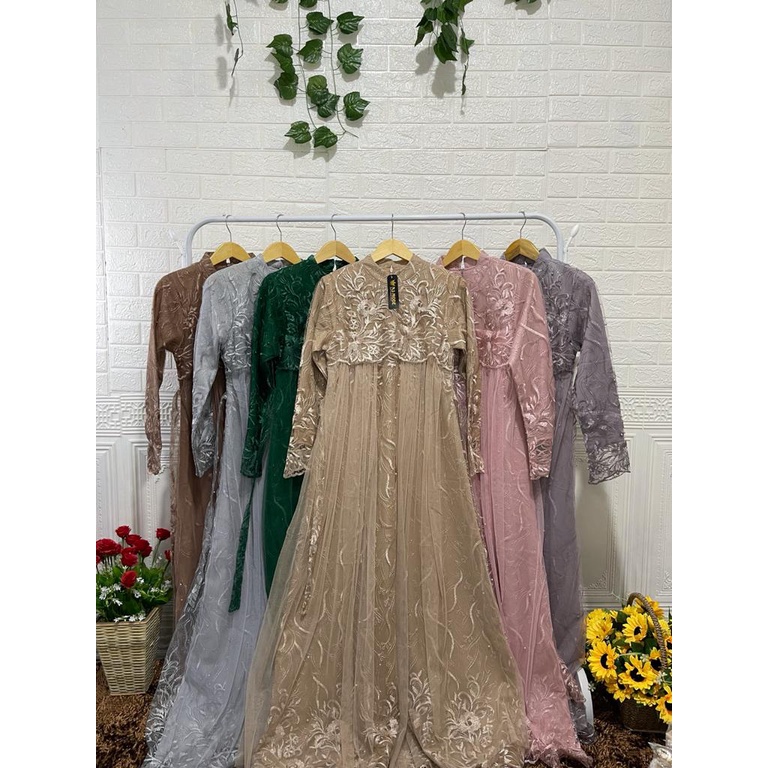 (COD) Gamis Brukat Sabana| Gamis| Gamis Pesta| Gamis Kondangan| Gamis Tile| Gamis Brukat| Gamis Brokat| Gamis Brukat Terbaru| Gamis Pesta Terbaru| Gamis Jumbo| Gamis Jumbo LD120| Kebaya Modern HKS HANANIA KEBAYA MODREN