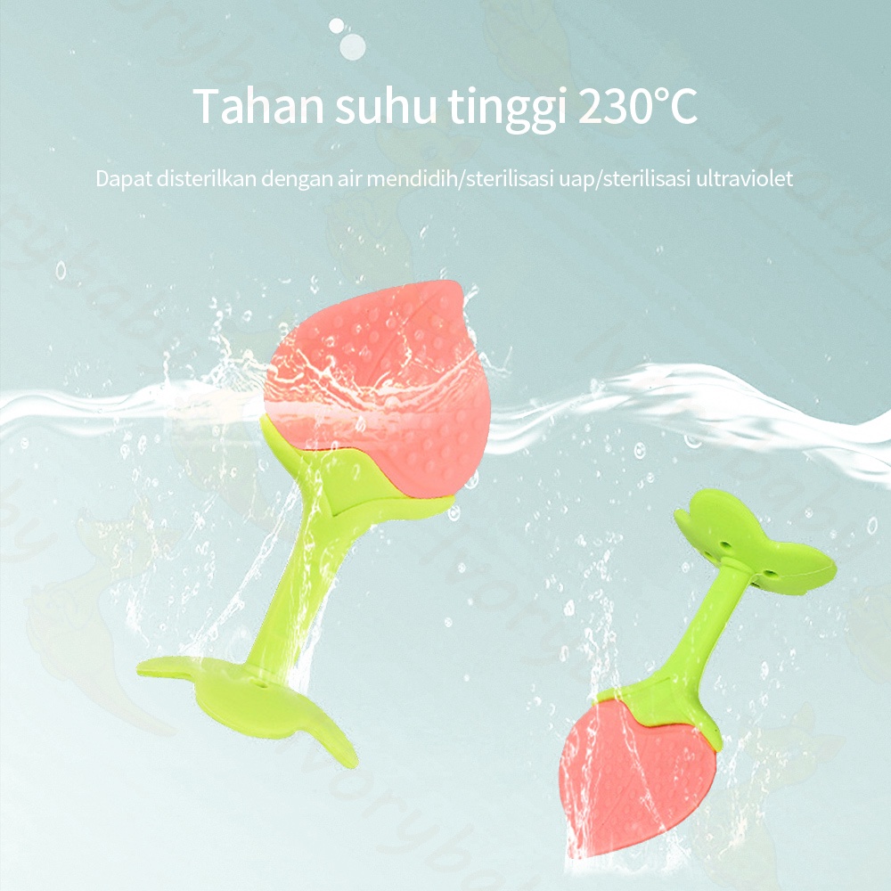 Ivorybaby Gigitan bayi silikon bentuk buah baby teether