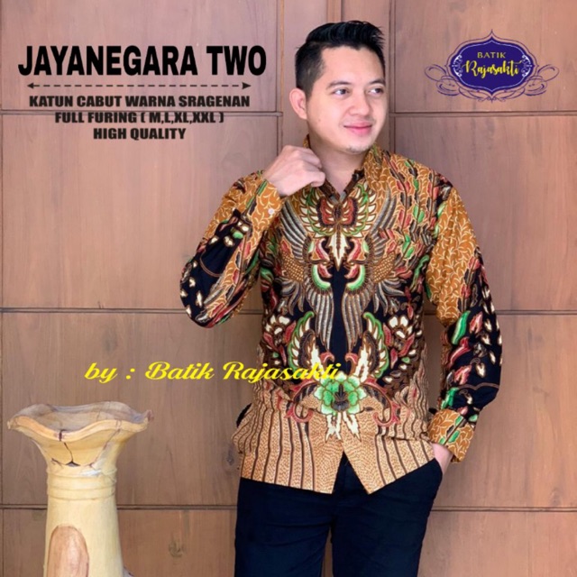 KEMEJA BATIK JAYANEGARA TWO FULL FURING KATUN CABUT HALUS SRAGENAN