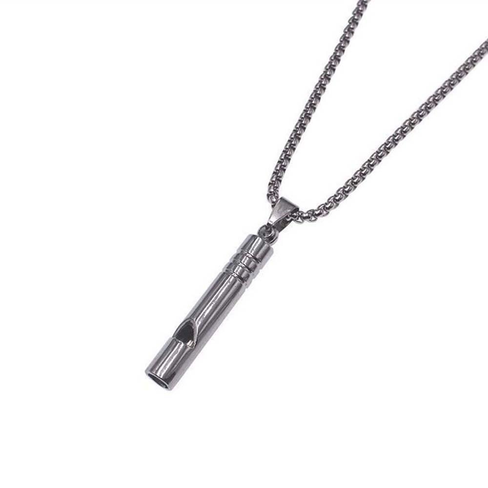 REBUY Rebuy Whistle necklace Personality Simple Wanita Gaya Keren Hip-hop Alloy Sweater Rantai
