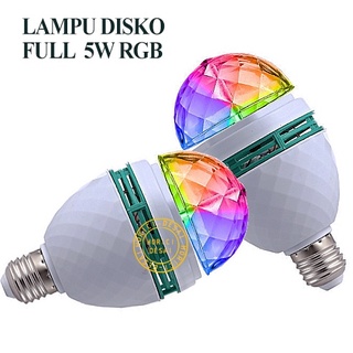 MURAH ASLI FULL RGB 5W 5 LED LAMPU DISCO LED FITTING E27 TUMBLR MINI OTOMATIS DISCO WARNA WARNI