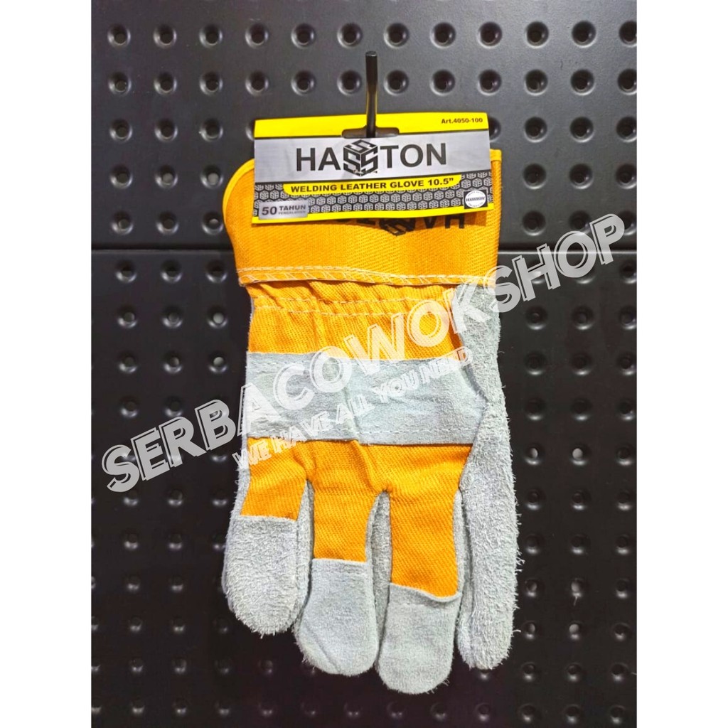 Hasston Sarung Tangan Welder/Las Leather Glove Kulit 10.5 Inch Kombinasi Prohex Termurah Berkualitas