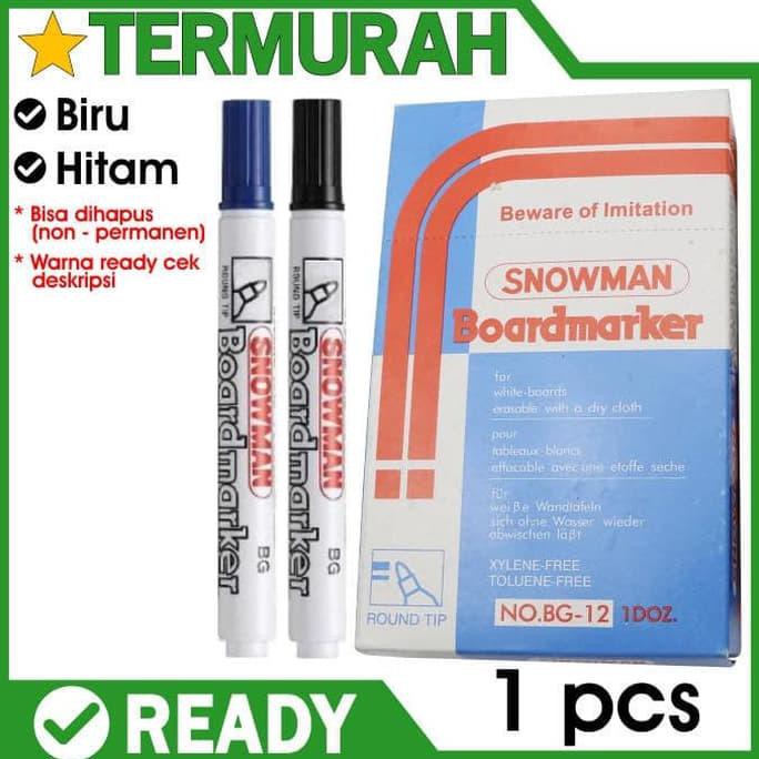 

Spidol Whiteboard Snowman BG-12 Marker bisa dihapus