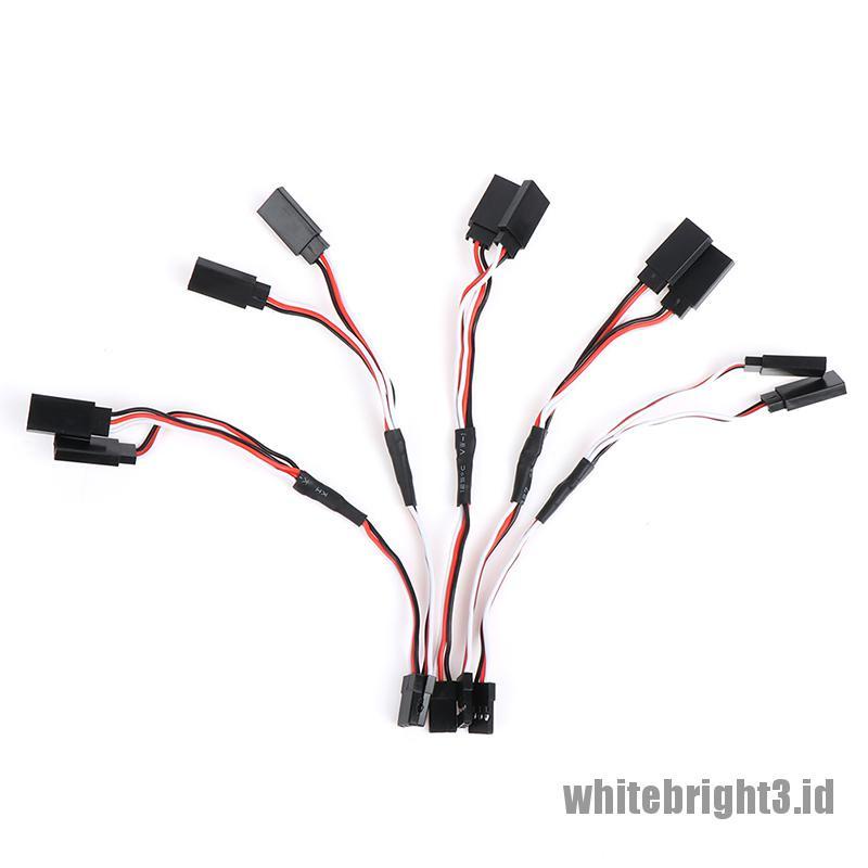 (white3) 5pcs Kabel Extension Servo Y 15cm Untuk JR RC