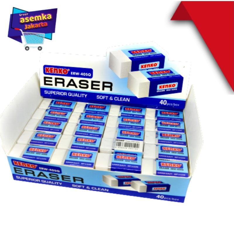 Penghapus pensil KENKO Eraser Superior Quality ERB-40SQ isi 40pcs